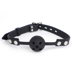 BDSMaster Bâillon Boule Percée Breathfive 40mm Noir